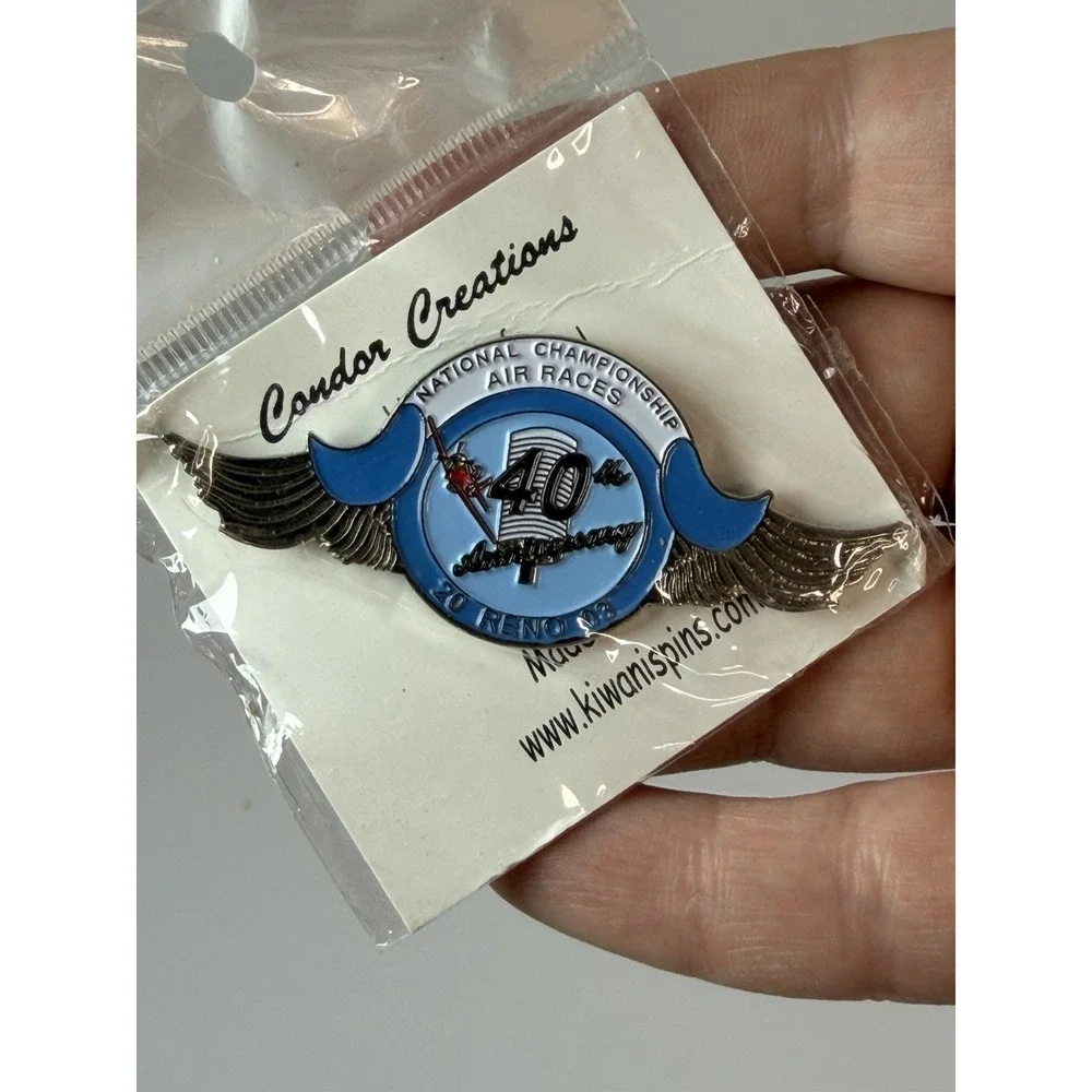 2003 National Championship RENO AIR RACES Wings Enamel Lapel Pin Nevada 40th